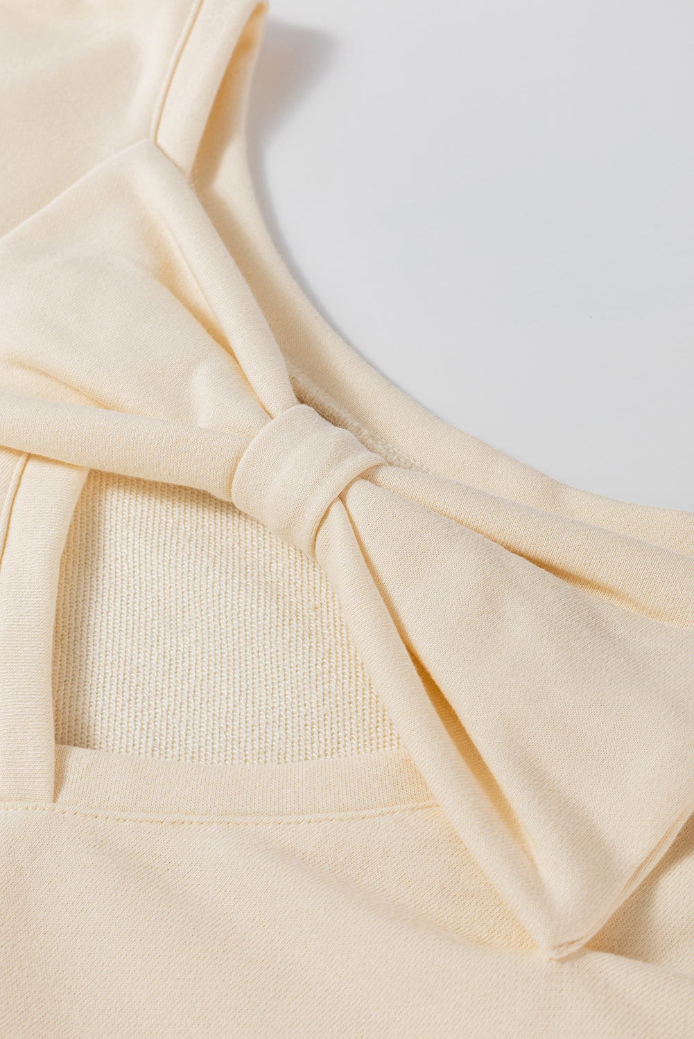 Apricot Bow Back Round Neck Top
