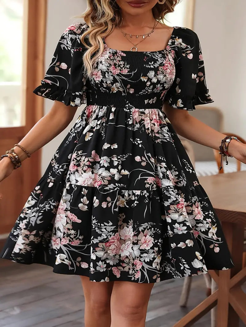 Plus Size Black Floral Dress 3XL Plus Size Black Floral Dress 3XL