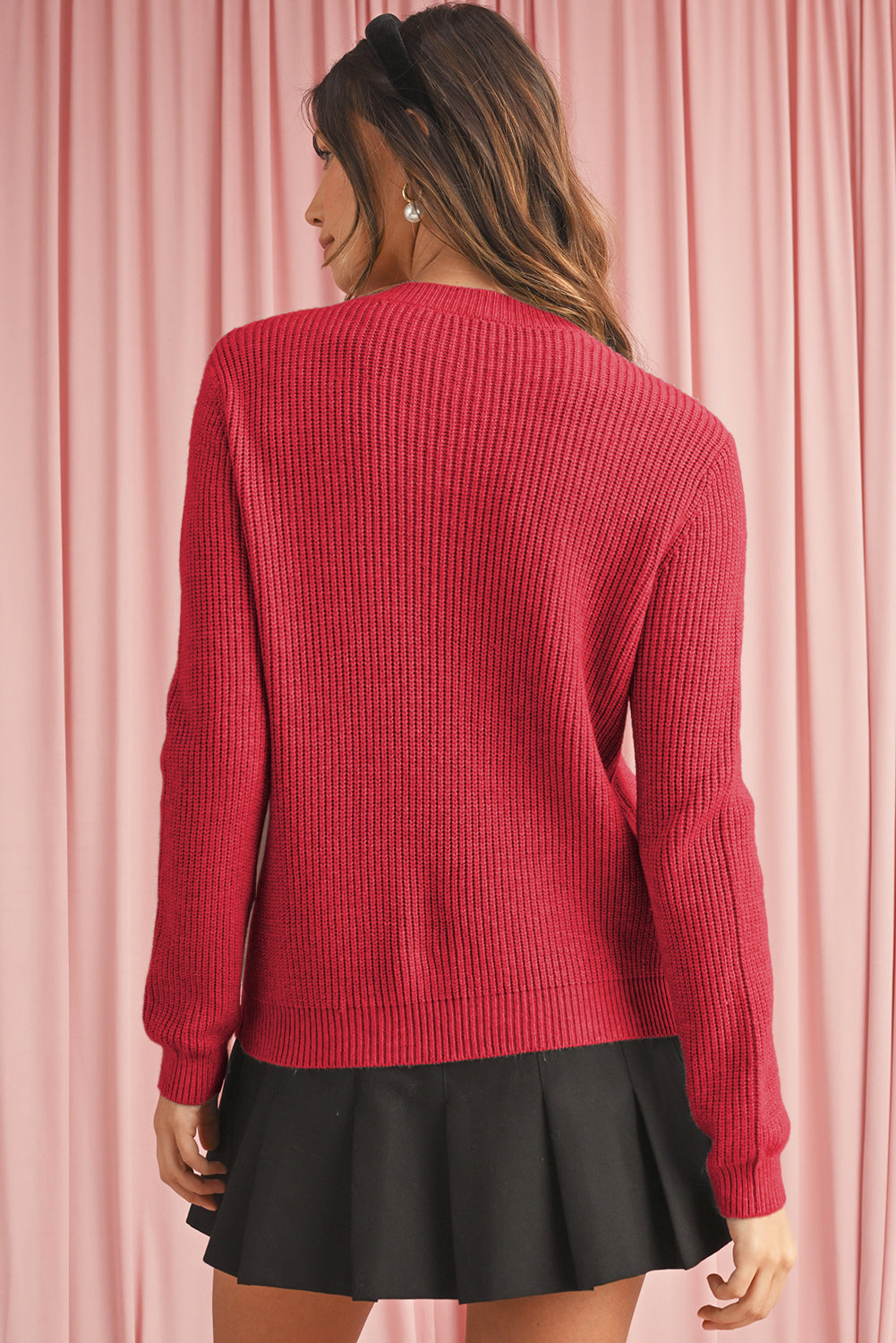 Sweet Bow Front Cropped Knit Cardigan