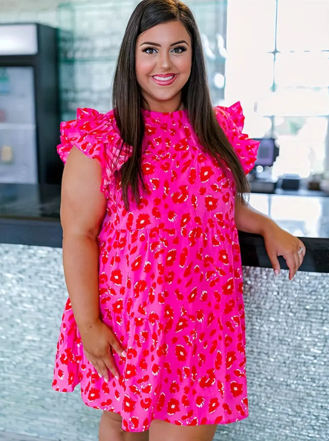 Plus Size Leopard Print Dress 3XL Plus Size Leopard Print Dress 3XL