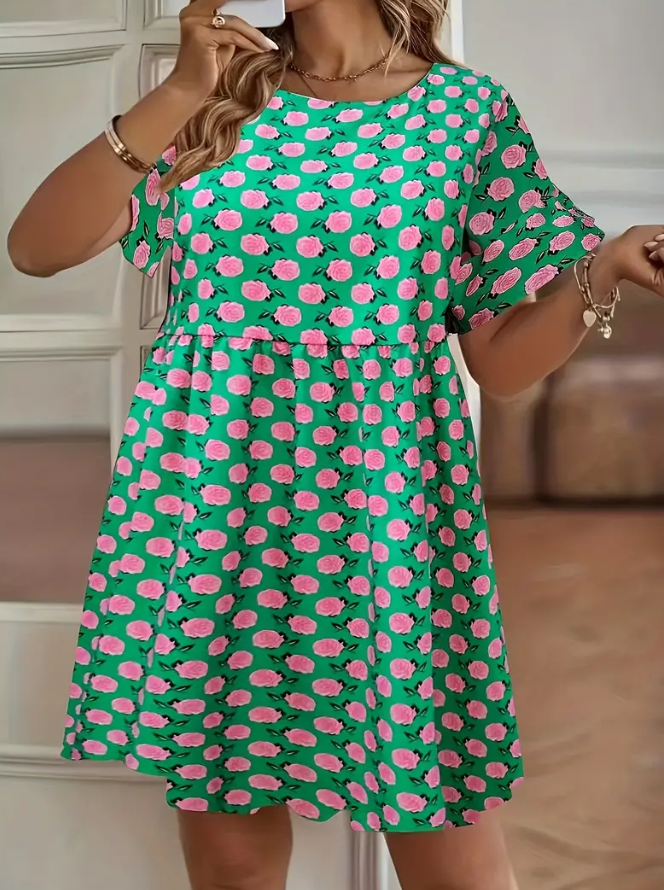 Plus Size Green Floral Dress 2XL Plus Size Green Floral Dress 2XL