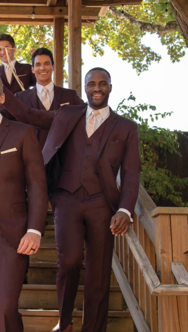 Ike Behar Burgundy Suit
