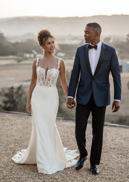 Ridge Denim Blue Tuxedo by Allure Men