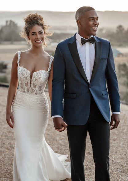 Ridge Denim Blue Tuxedo by Allure Men