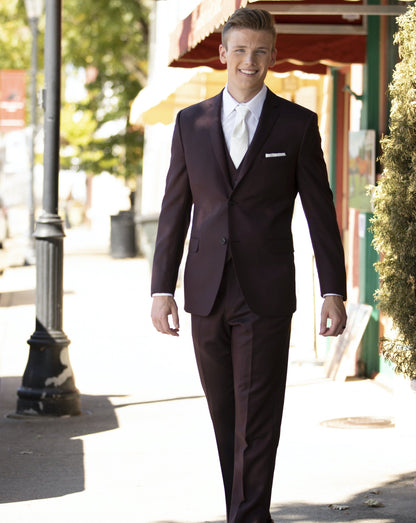 Ike Behar Burgundy Suit