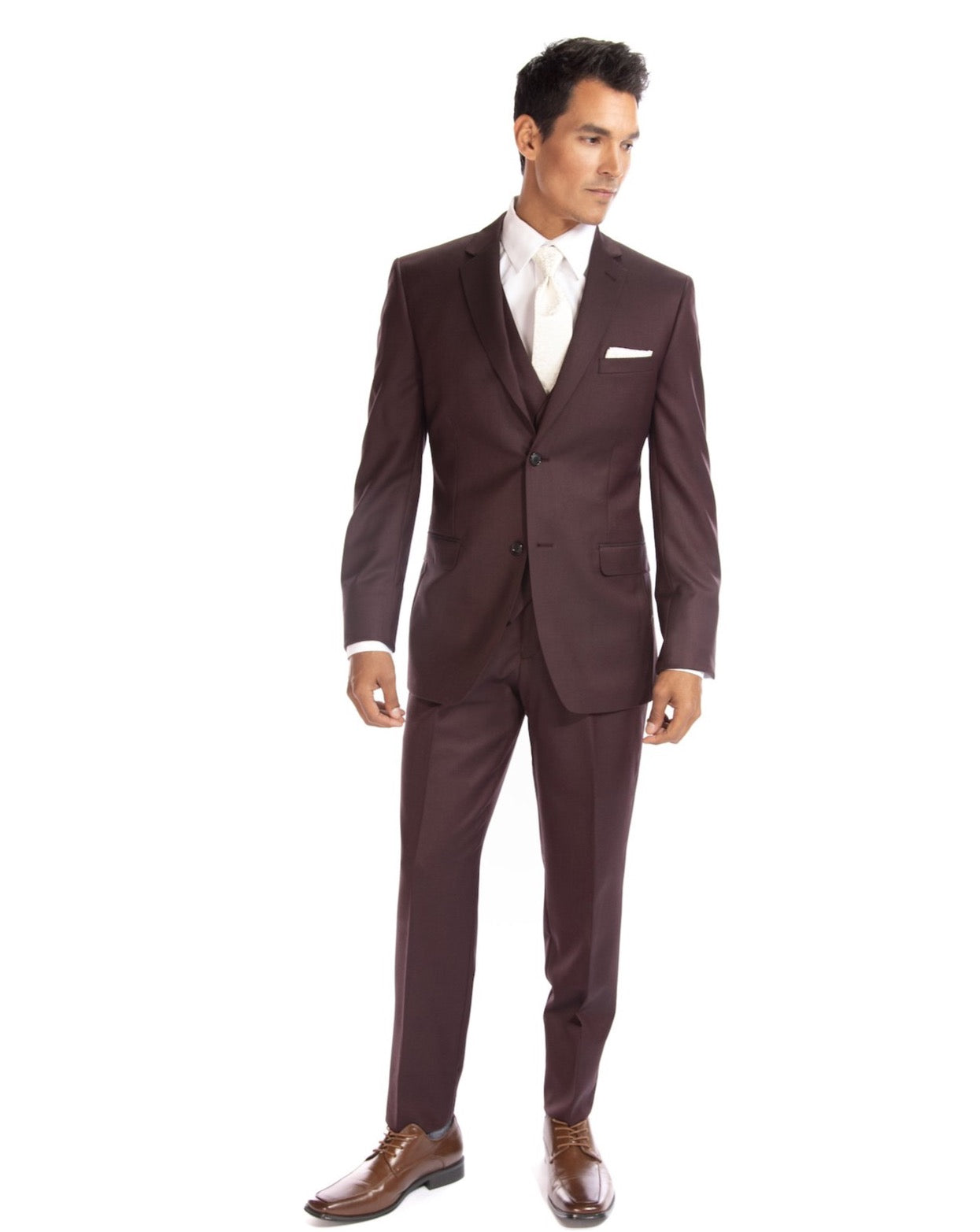 Ike Behar Burgundy Suit