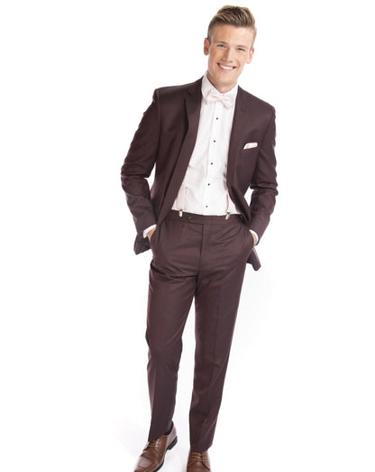 Ike Behar Burgundy Suit