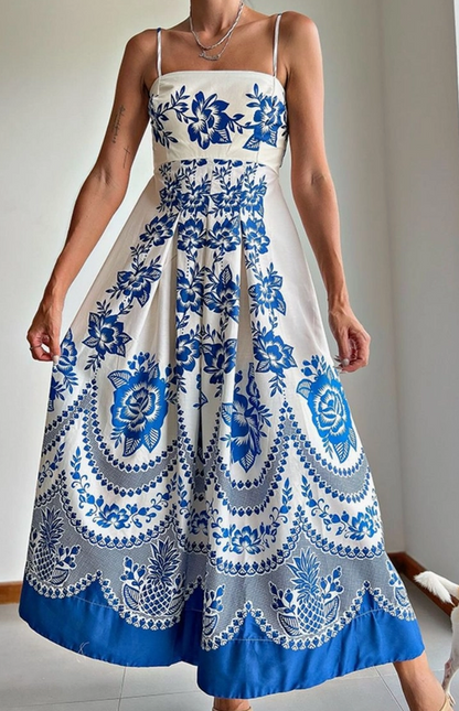 Women's Maxi Dress Casual Dress A Line Dress Elegant Bohemia Stylish Vacation Daily Beach Regular Fit Floral Sleeveless Strap Light Blue Summer Spring Women's Maxi Dress Casual Dress A Line Dress Elegant Bohemia Stylish Vacation Daily Beach Regular Fit Floral Sleeveless Strap Light Blue Summer Spring