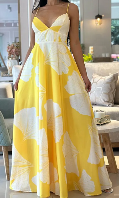 Easter Dresses Graphic Print Sleeveless Deep V Neck Slim Fit Casual Vacation Bodycon Maxi Dresses(Yellow/XL) Easter Dresses Graphic Print Sleeveless Deep V Neck Slim Fit Casual Vacation Bodycon Maxi Dresses(Yellow/XL)