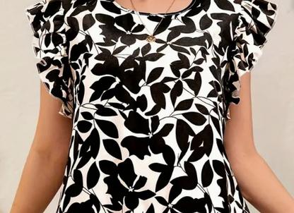 Plus Size Black and White Floral Dress 3XL Plus Size Black and White Floral Dress 3XL
