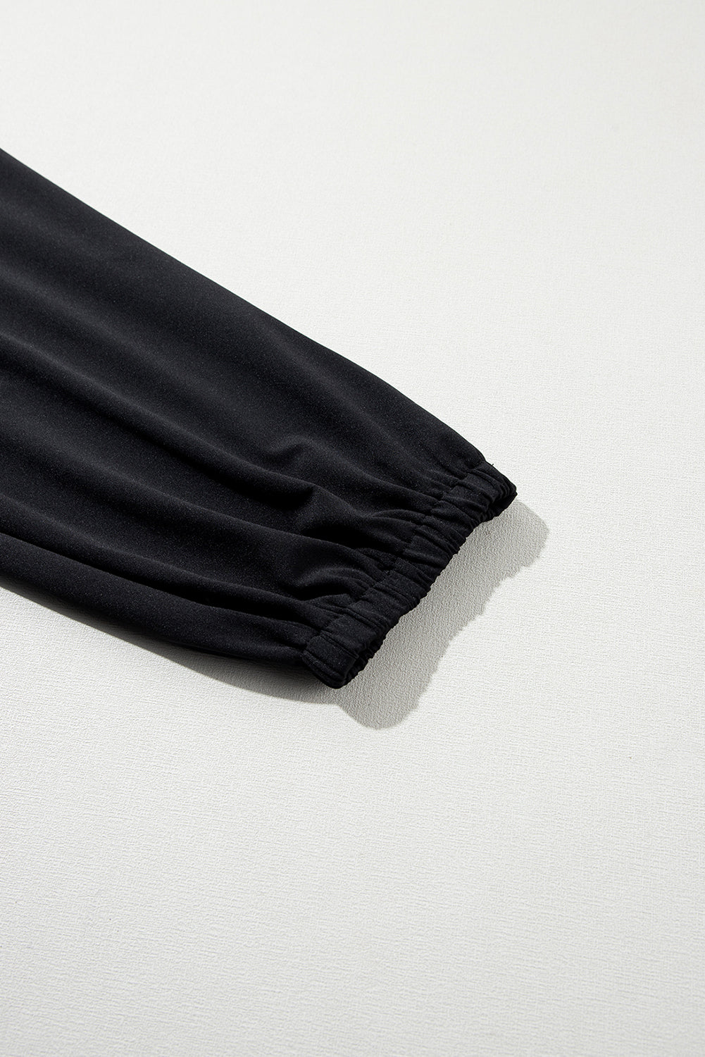 Black Pocket Smocked High Waist Joggers